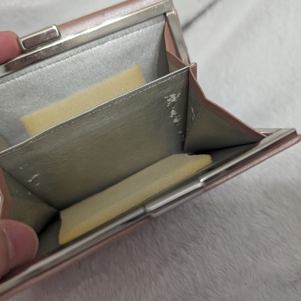 Authentic Givenchy Metallic Pearl Pink Leather Wallet - Picture 13 of 16